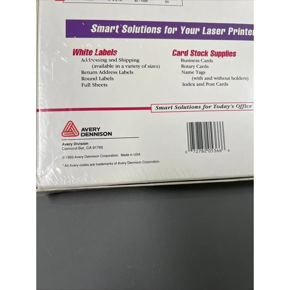 Avery Laser File Folder Labels White #5366 Sealed New 2/3 